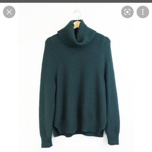 Madewell Varik evergreen turtleneck sweater